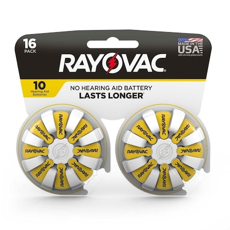Rayovac Battery Hear Aid 10 16Pk 10-16